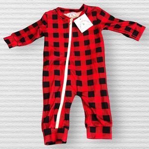 Smock It Like It’s Hot Buffalo Plaid Sleeper 6 Month NWT Booty Flap